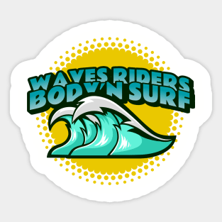 bodysurf and waves Sticker